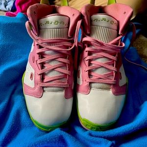 Jordan White pink and green with music notes